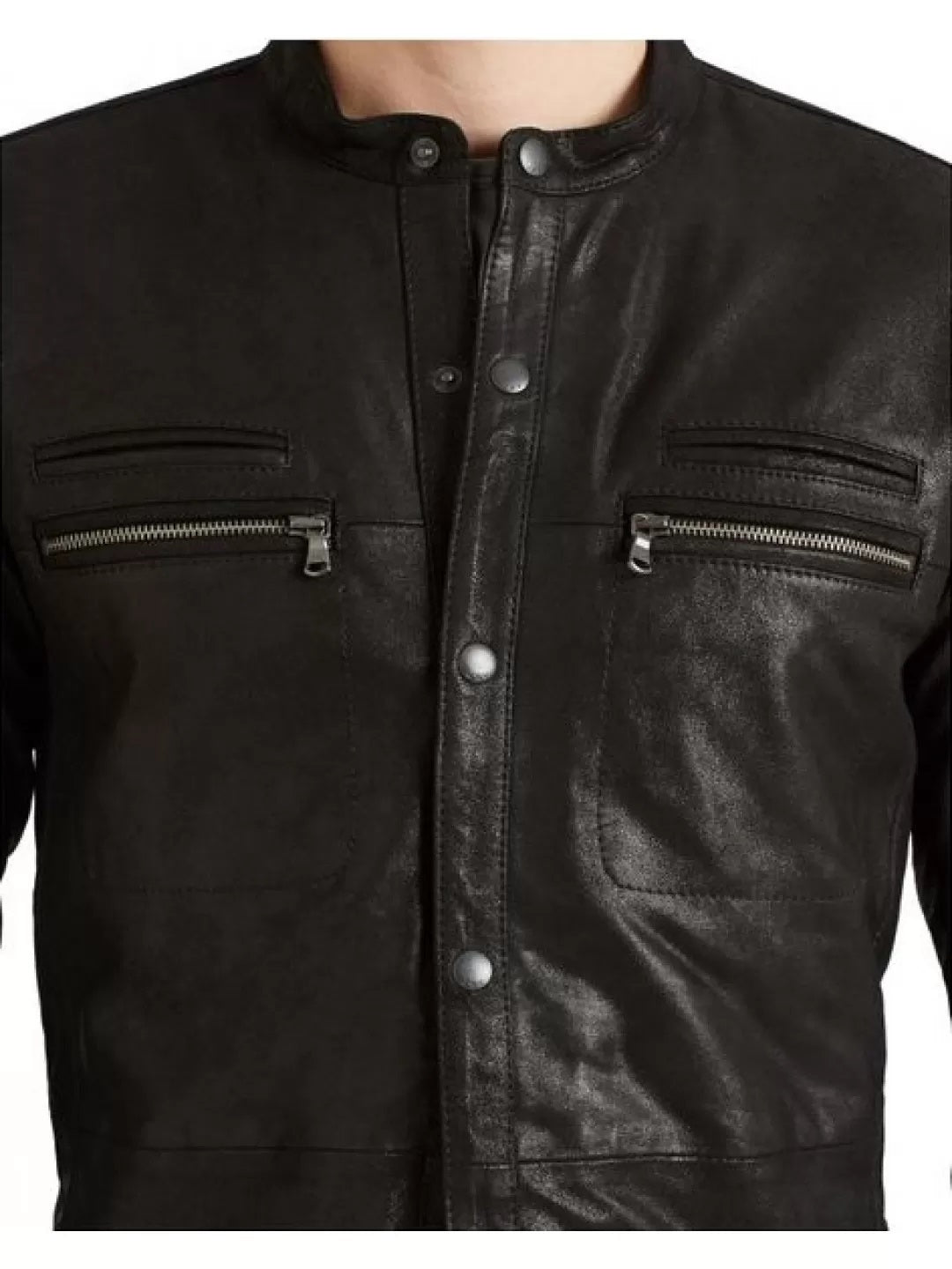Men’s Sheep Leather Shirt – Soft Lambskin Full Sleeve Shirt