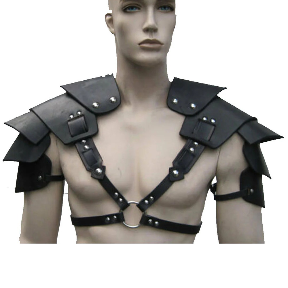 Black Leather Shoulder Armor Harness