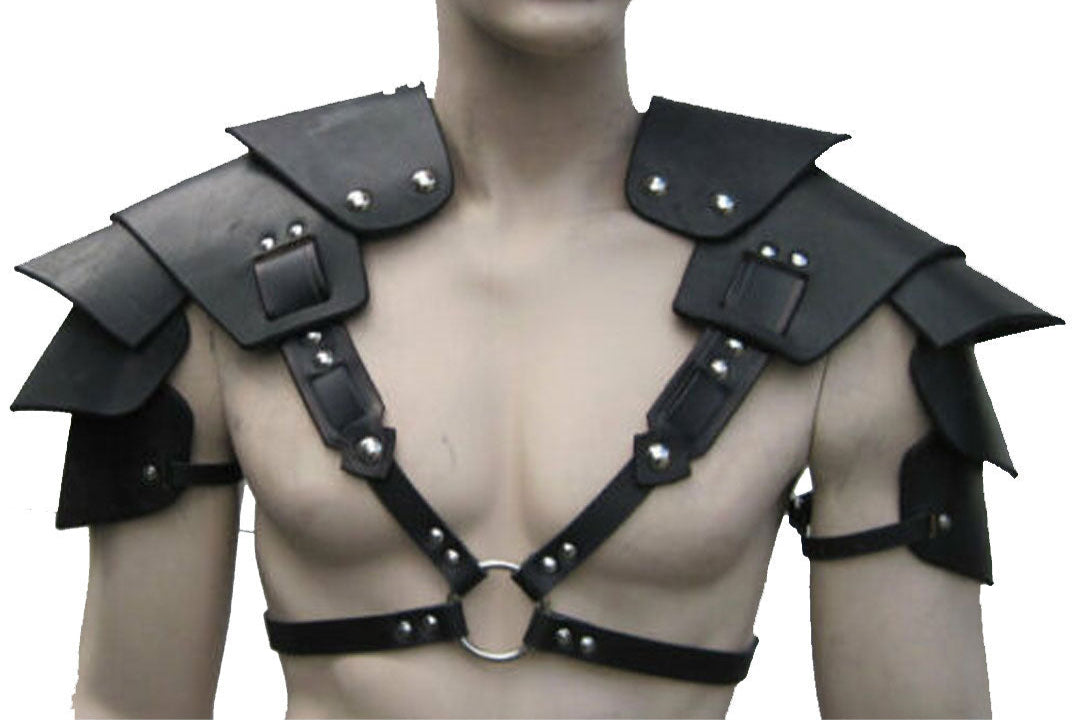 Black Leather Shoulder Armor Harness