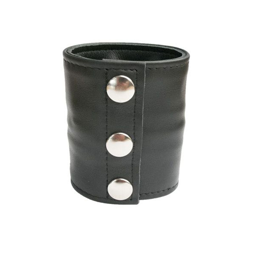 BDSM Leather Handcuffs β Colorful Master-Slave Bondage Cuffs with 3-Button Closure