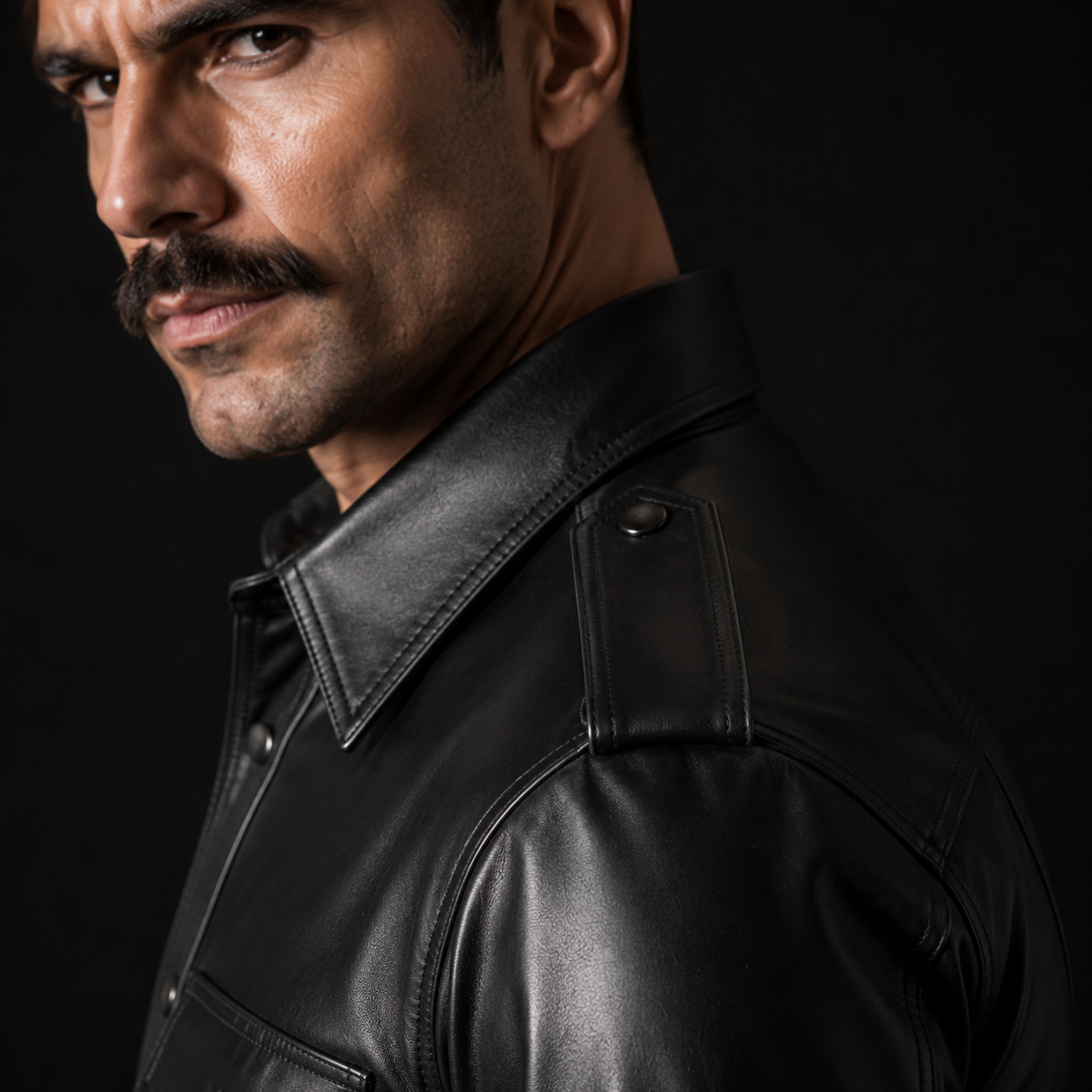 Men’s Lamb Leather BLUF Police Shirt – Long Sleeve