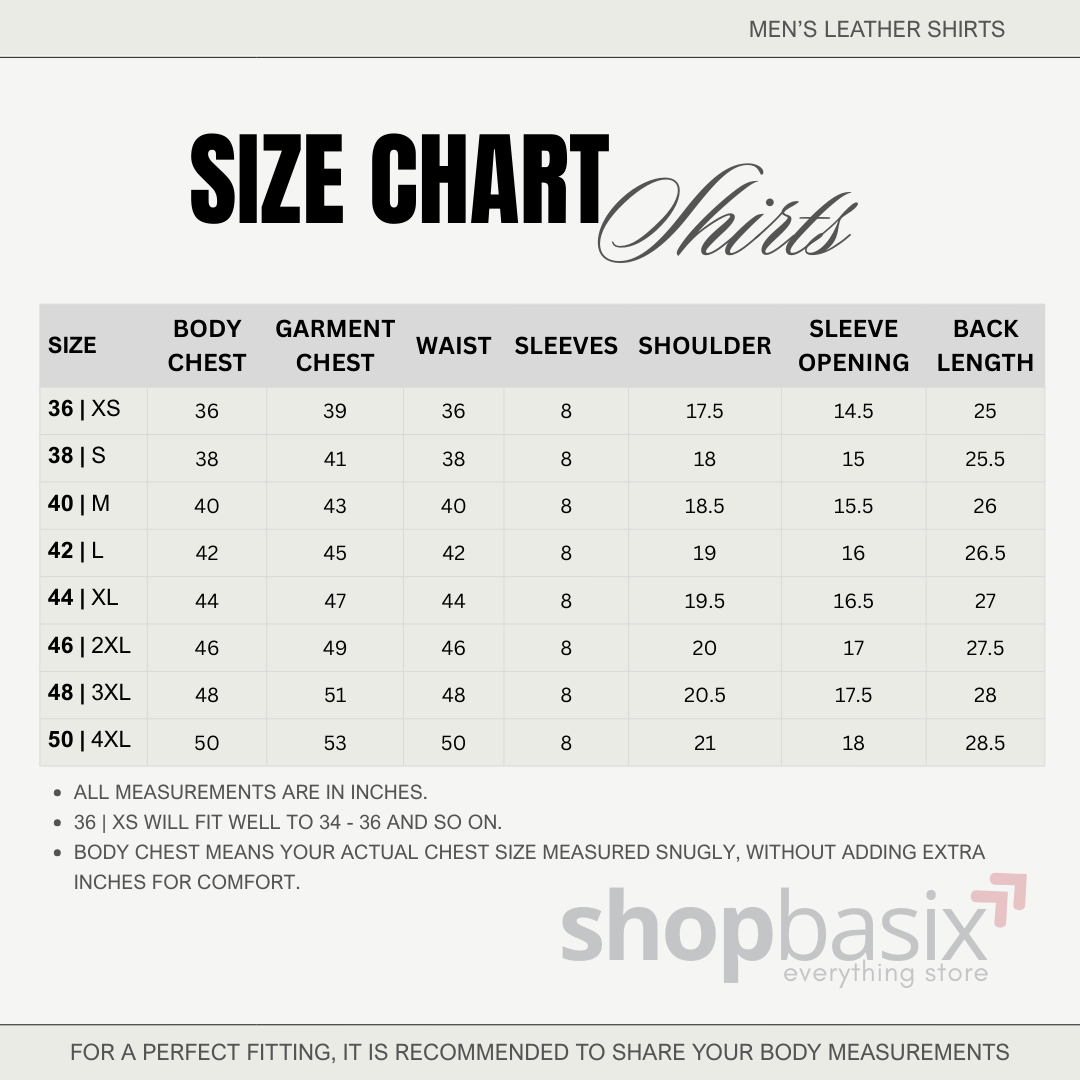 Men’s Genuine Lambskin Leather Shirt – Soft Sheep Leather Full Sleeve Design