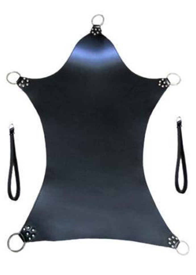 Heavy Duty Leather Sex Swing β Ceiling Mountable Cowhide Sling with Head Cushion