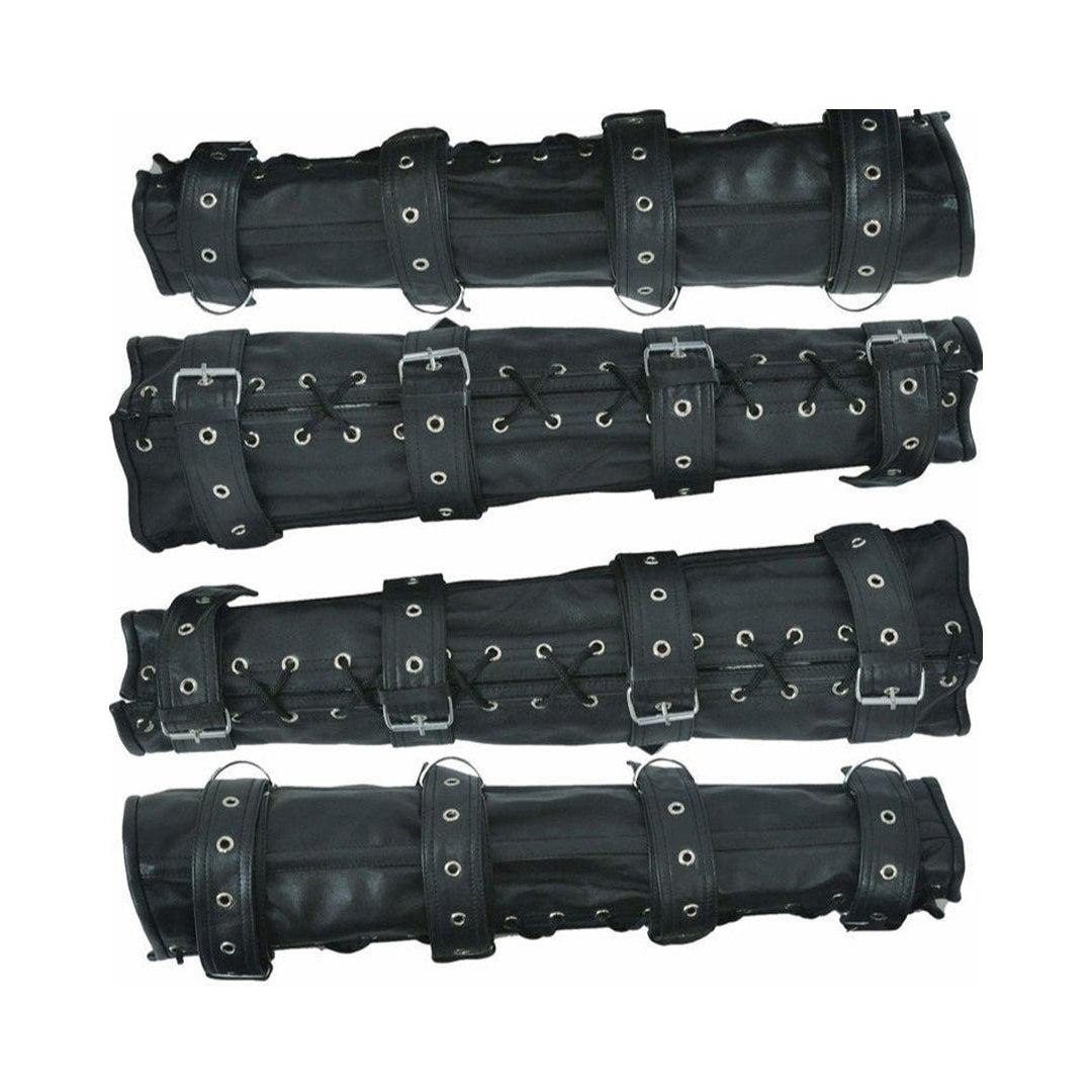 Premium Leather Arm and Leg Binders Set – 4 Pcs Steel Reinforced Restraints