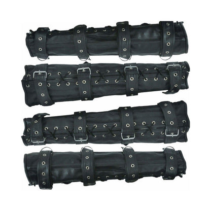 Premium Leather Arm and Leg Binders Set – 4 Pcs Steel Reinforced Restraints