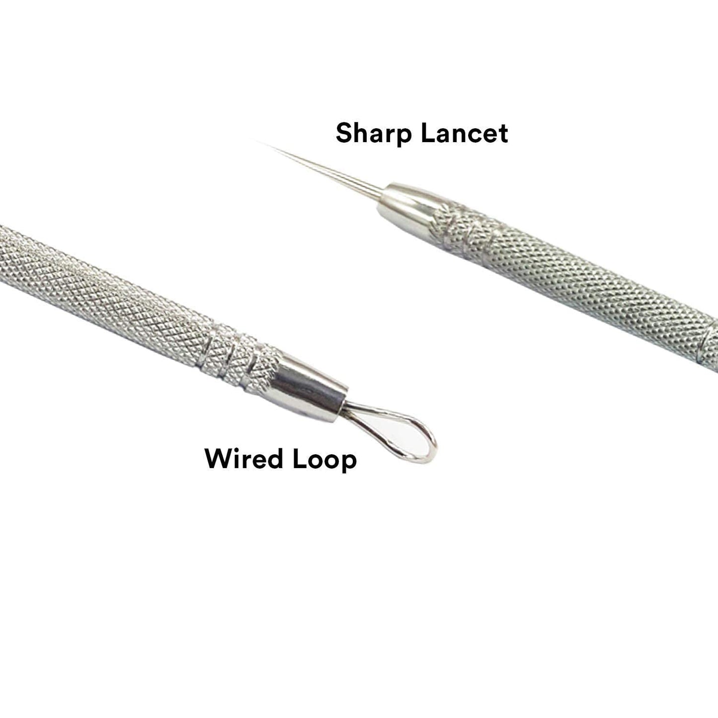 Skin Milia Remover Tool and Comedone Extractor Tool. Double Ended Loop & Sharp Zit/Pimple Popper Tool Kit. Stainless Steel Ear Blackhead Remover Tools Professional Pimple Extractor Tool for Acne