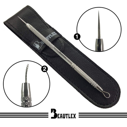 Skin Milia Remover Tool and Comedone Extractor Tool. Double Ended Loop & Sharp Zit/Pimple Popper Tool Kit. Stainless Steel Ear Blackhead Remover Tools Professional Pimple Extractor Tool for Acne