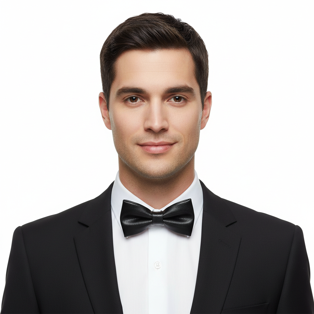 Men’s 100% Natural Sheep High Quality Leather Men’s Lamb Leather Bow Tie – 100% Natural                           Sheep Leather, Handcrafted Elegance