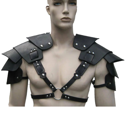Black Leather Shoulder Armor Harness