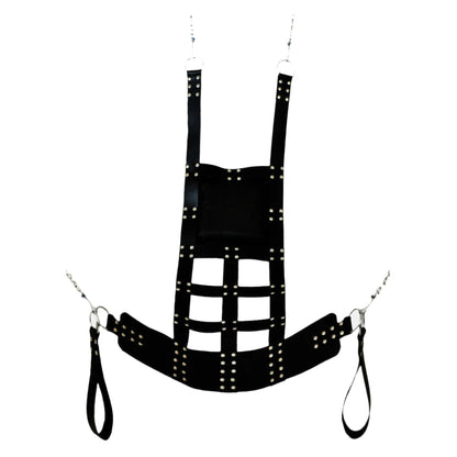 Heavy Duty Cow Leather Sex Swing – Chrome Bonded Sling with 2-Ply Straps