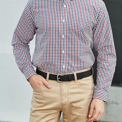 Men’s Genuine Leather Casual Jeans Belt – Handmade Everyday Leather Belt (Black)