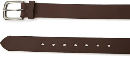 Men’s Genuine Leather Casual Jeans Belt – Handmade Everyday Leather Belt (Brown)