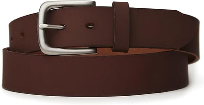 Men’s Genuine Leather Casual Jeans Belt – Handmade Everyday Leather Belt (Brown)