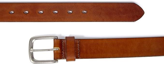 Men’s Genuine Leather Casual Jeans Belt – Handmade Everyday Leather Belt (Tan)