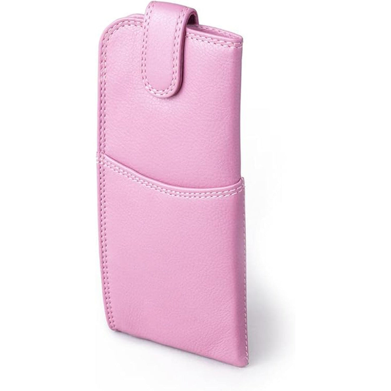 Slim Genuine Mauve Leather Glasses Case – Magnetic Eyewear Pouch for Reading Glasses & Sunglasses