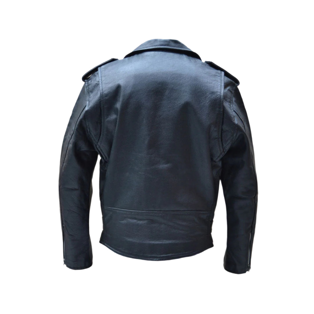 Men’s Cowhide Leather Brando Biker Jacket – Classic Motorcycle Style