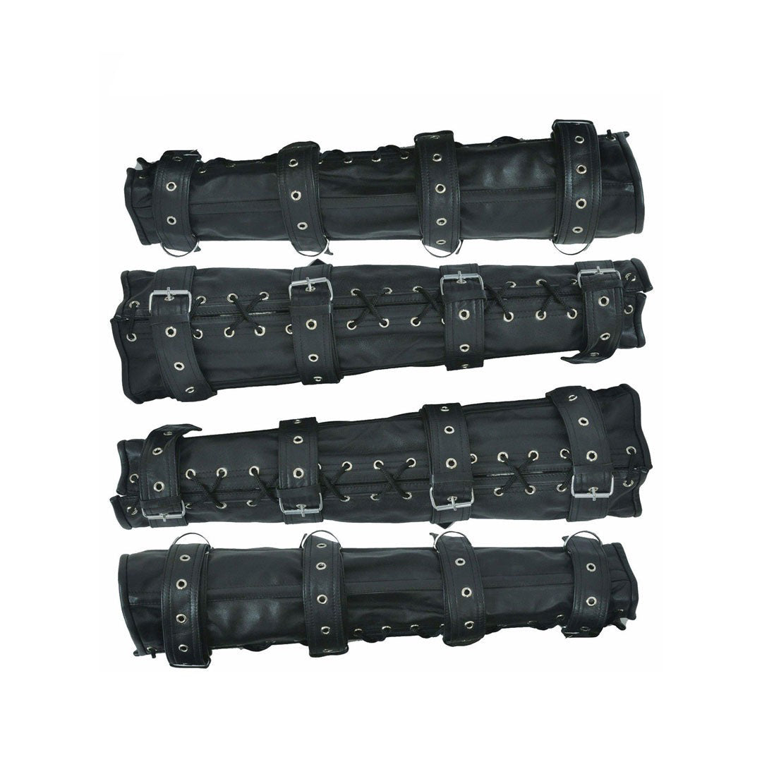Premium Leather Arm and Leg Binders Set – 4 Pcs Steel Reinforced Restraints