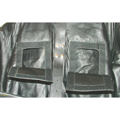 Men’s Premium Cowhide Leather Straitjacket with Adjustable Heavy-Duty Restraints
