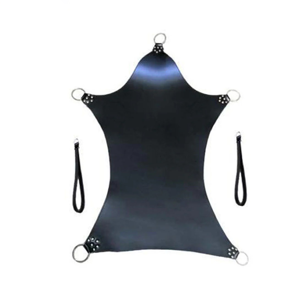 Heavy Duty Leather Sex Swing – Ceiling Mountable Cowhide Sling with Head Cushion
