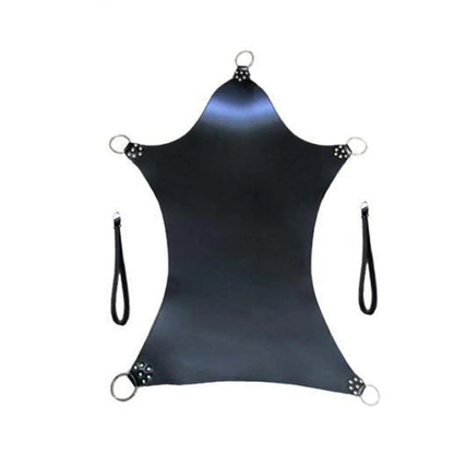 Heavy Duty Leather Sex Swing – Ceiling Mountable Cowhide Sling with Head Cushion