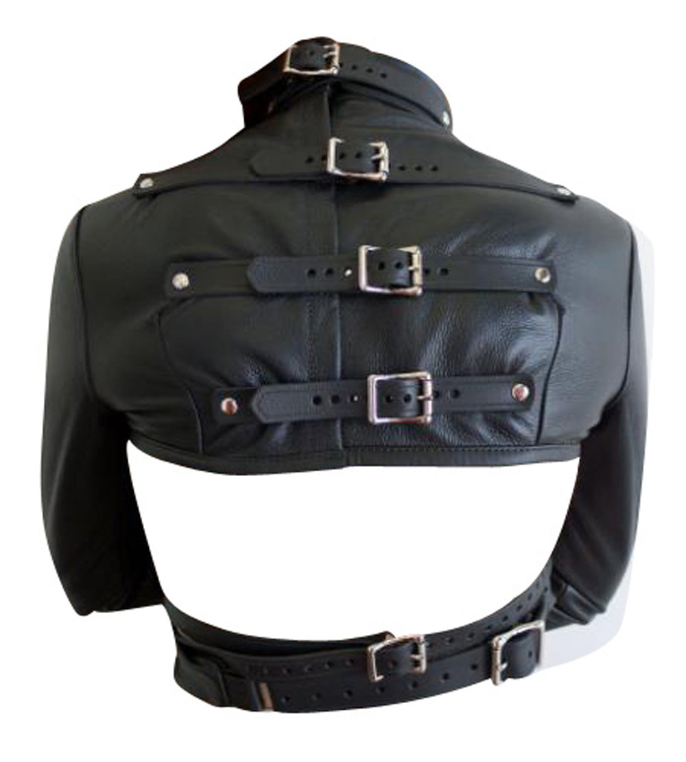 Women's Real Leather Bolero Straitjacket – Fetish Fashion Restraint Top