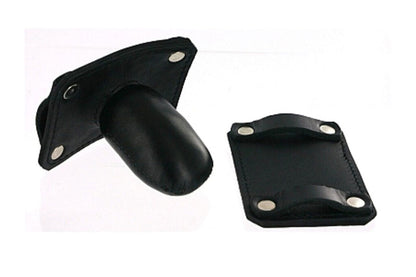 Genuine Leather Muzzle Hood with Blindfold & Gag – Adjustable Bondage Mask