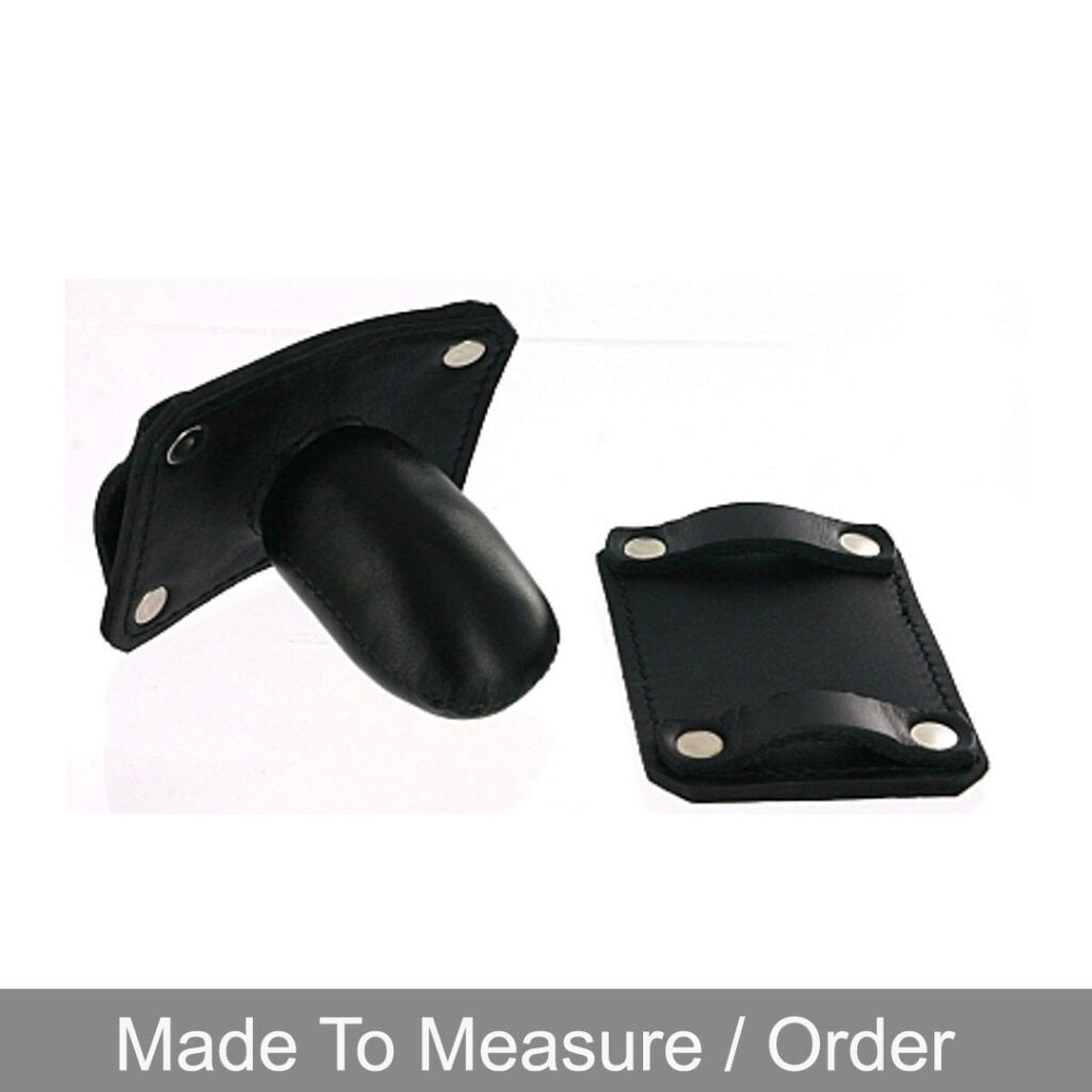 Real Leather Muzzle Hood with Adjustable Gag & Blindfold- Bondage Mask