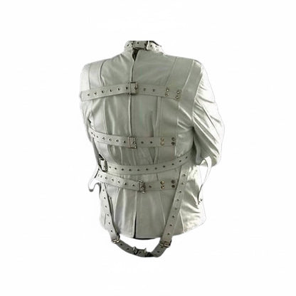 Men’s Heavy Duty Real Leather Straitjacket – Adjustable Restraint Jacket