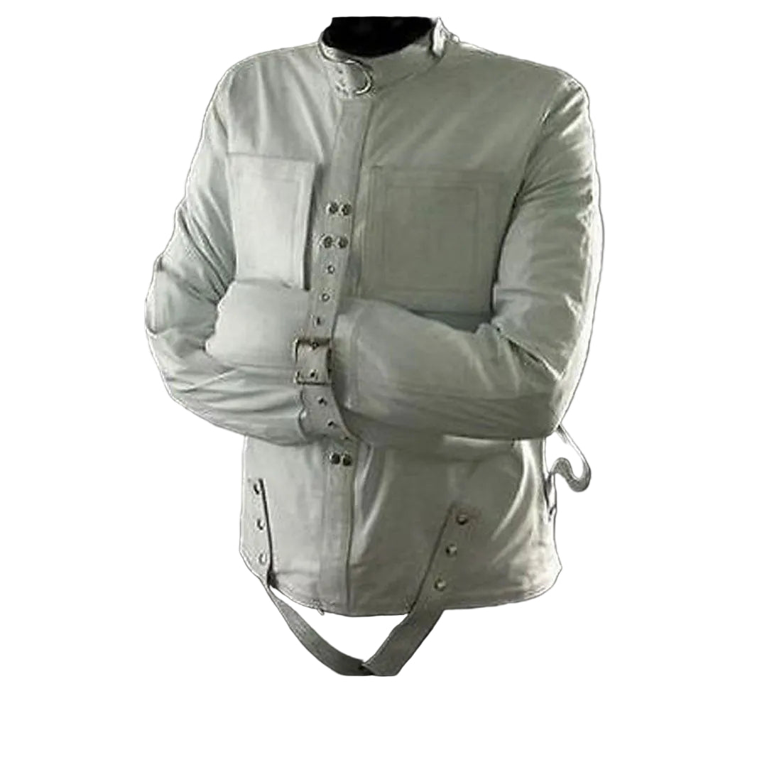 Men’s Heavy Duty Real Leather Straitjacket – Adjustable Restraint Jacket