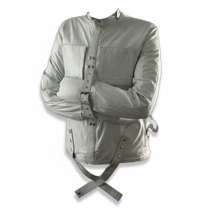 Men’s Heavy Duty Real Leather Straitjacket – Adjustable Restraint Jacket