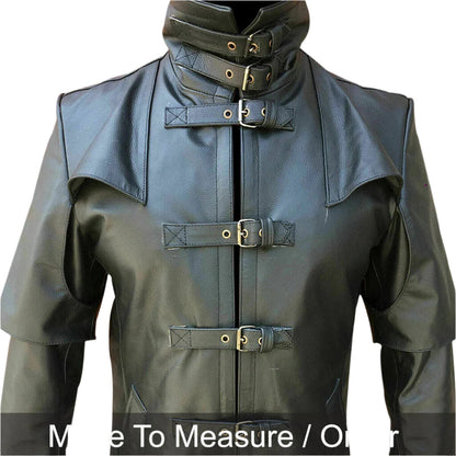 Men’s Real Leather Steampunk Duster – Van Helsing Trench Coat