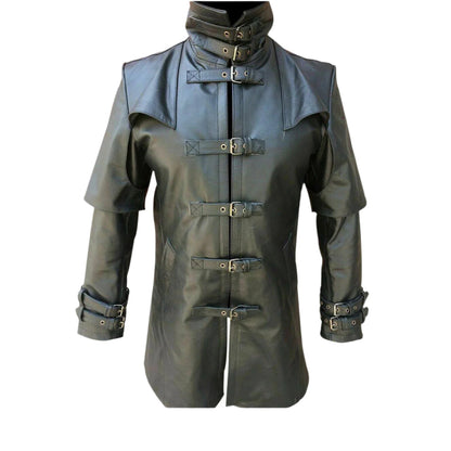 Men’s Real Leather Steampunk Duster – Van Helsing Trench Coat