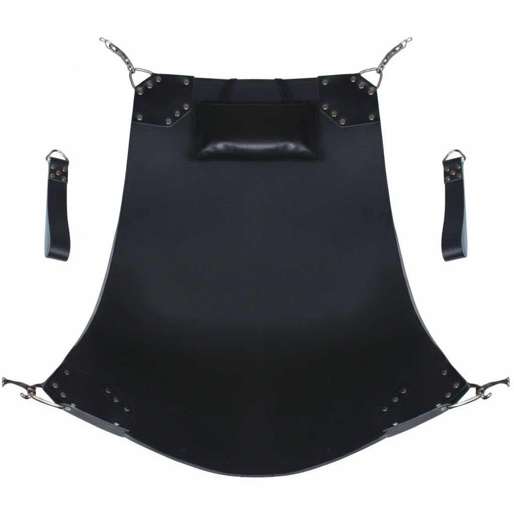 Heavy Duty Leather Sex Swing – Real Thick Cowhide Sling with Head Cushion