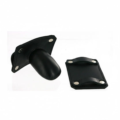 Real Leather Muzzle Hood with Adjustable Gag & Blindfold- Bondage Mask