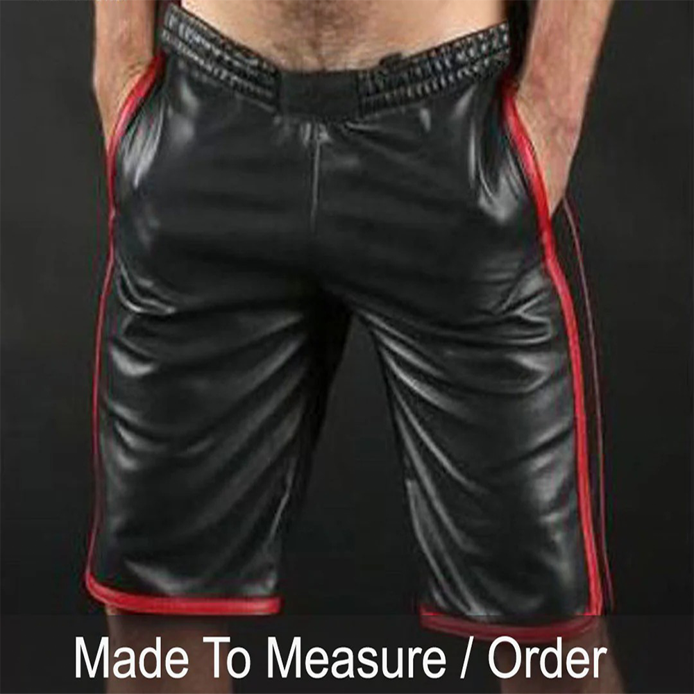 Men’s Lamb Leather Basketball Shorts – 3 Color Sports Edition