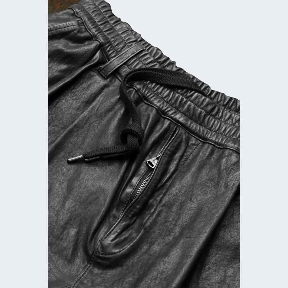 Men's Real Lamb Leather Shorts/Sports Shorts/ Casual Wear