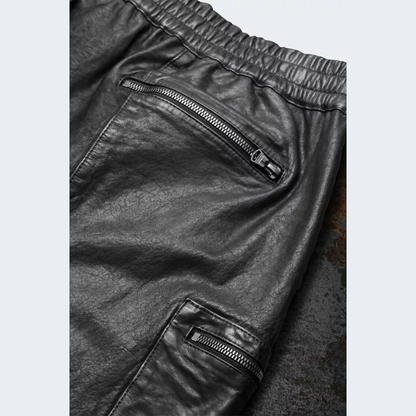 Men's Real Lamb Leather Shorts/Sports Shorts/ Casual Wear