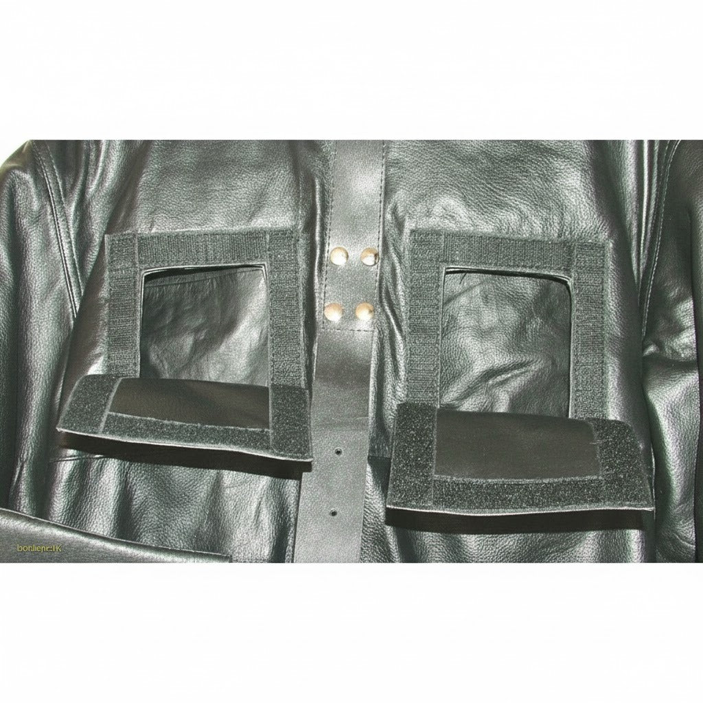 Men’s Premium Cowhide Leather Straitjacket with Adjustable Heavy-Duty Restraints