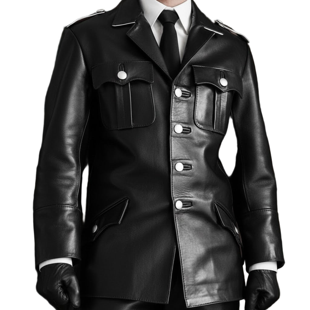 Men’s Cowhide Classic Leather BLUF Shirt Jacket