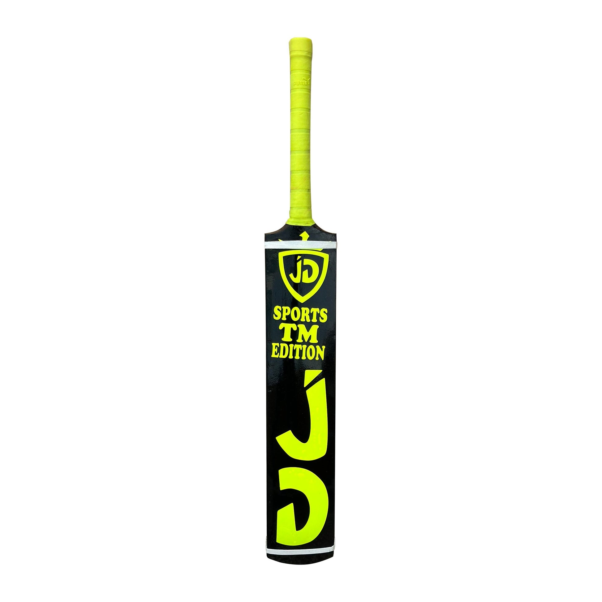JD Original Coconut Wood Tape Ball Cricket Bat – Black Finish

