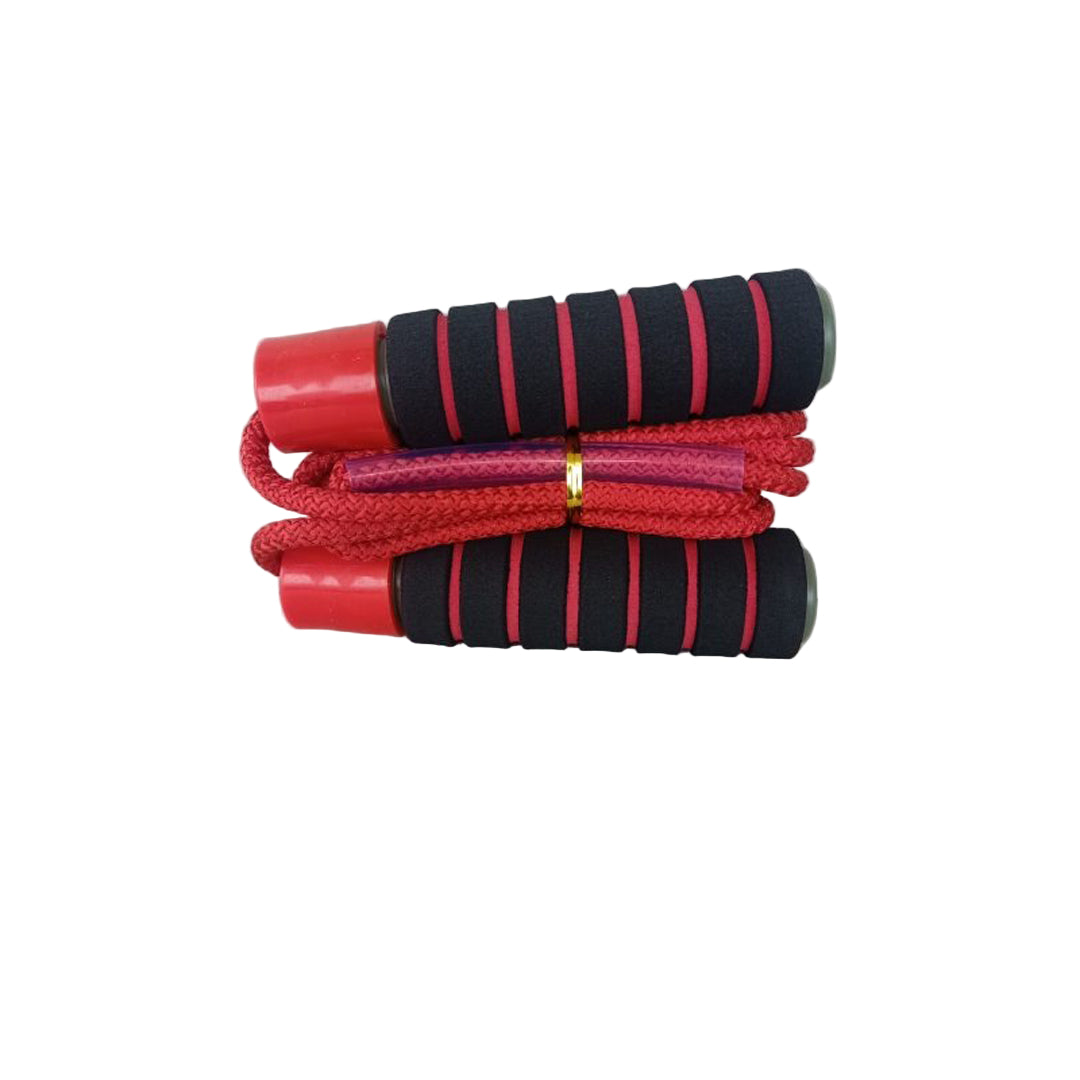 Adjustable Foam Handle Jump Rope – Cotton Braided Fitness Rope