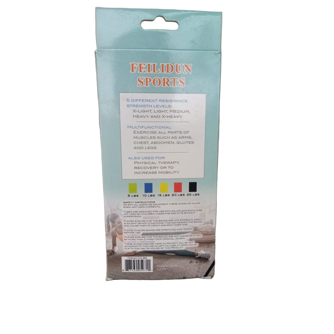 Premium Yoga Resistance Bands Set – 5 Strength Levels for Full-Body Workouts