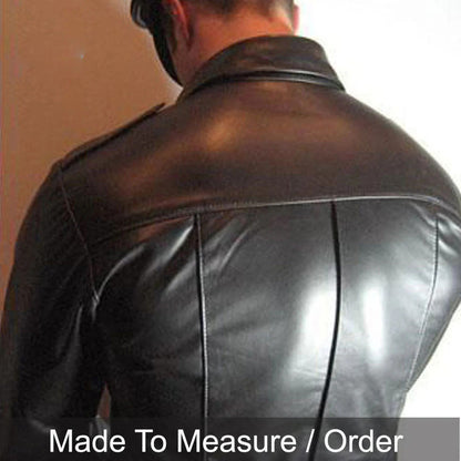 Men’s Lamb Leather BLUF Police Shirt – Long Sleeve
