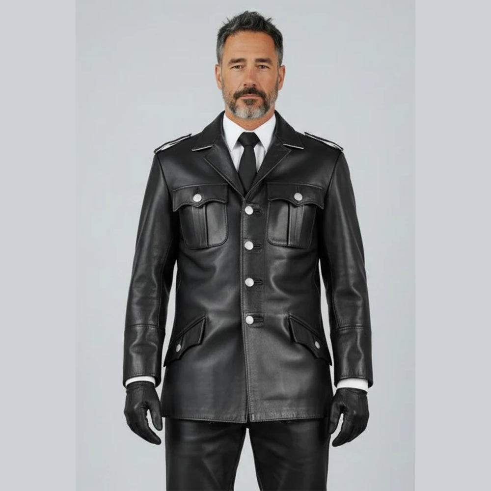 Men’s Cowhide Classic Leather BLUF Shirt Jacket