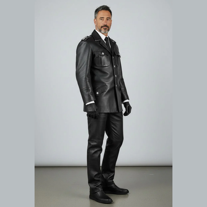 Men’s Cowhide Classic Leather BLUF Shirt Jacket