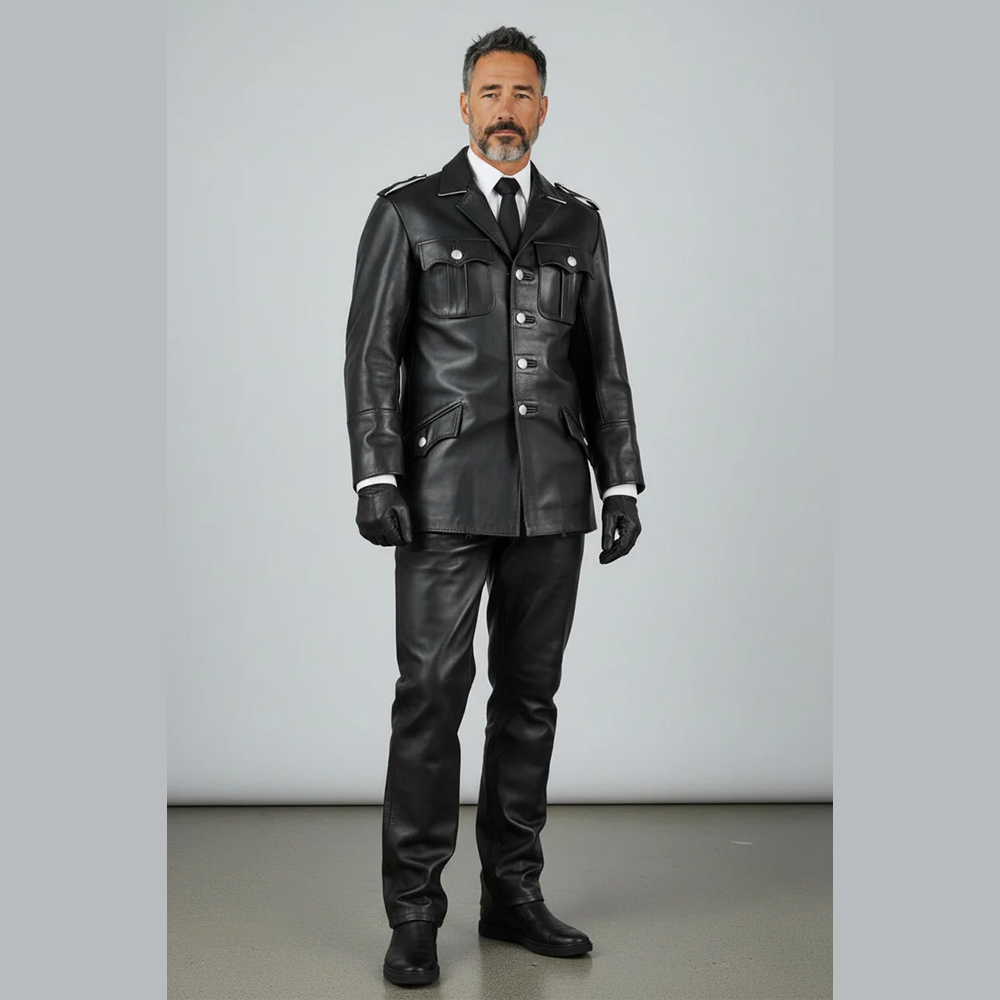 Men’s Cowhide Classic Leather BLUF Shirt Jacket