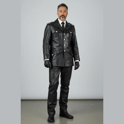 Men’s Cowhide Classic Leather BLUF Shirt Jacket