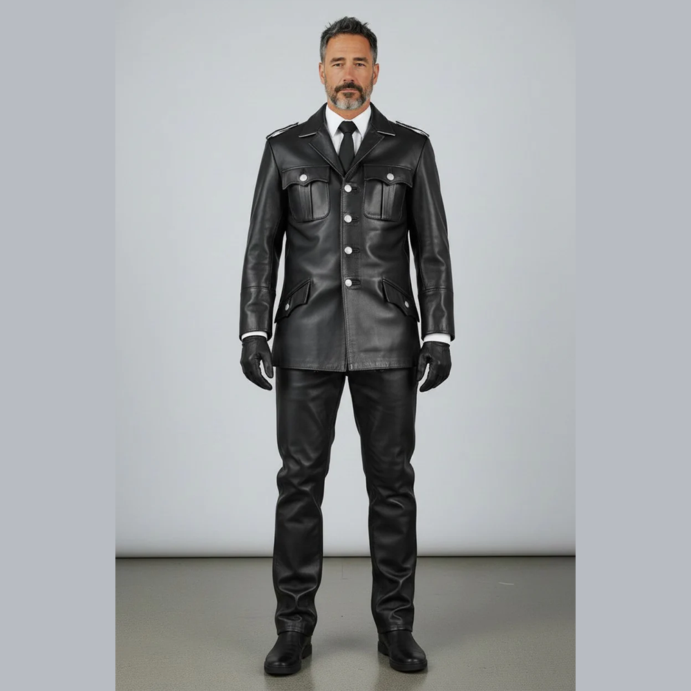 Men’s Cowhide Classic Leather BLUF Shirt Jacket