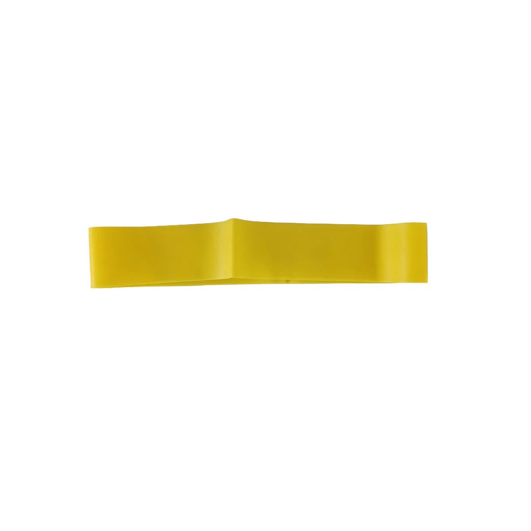 Shop Basix Strength Training Equipment yellow elastic resistance band loop on plain background