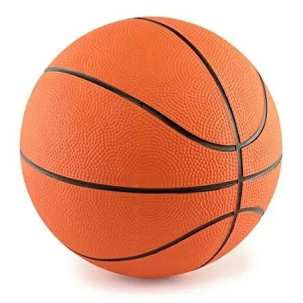 Shop Basix Basketball textured orange ball with black panel lines isolated on white background